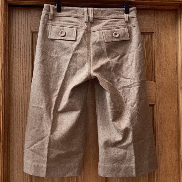 Banana Republic brown wool blend wide leg cropped pants. Women’s size 4 - Picture 4 of 16